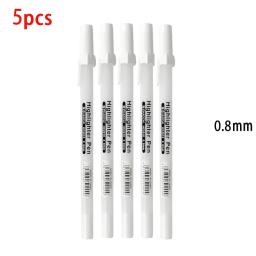 5 bloco branco comics impermeável marcador pneu marcador permanente pintura suprimentos artigos de papelaria material de escritório - Image 5
