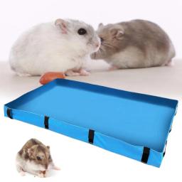 Útil à prova de poeira fácil remoção capa fixador fita gaiola chassi esteira gaiola fora forro lavável capa inferior para hamster - Image 5
