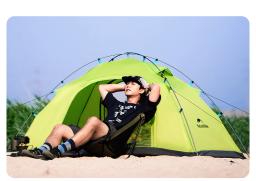 Naturehike-Tenda de Acampamento Série P Ultra Leve, 2 Pessoas Tenda, UPF 40 + UV Camada Única Tenda, portátil, Silicone, ao ar livre, impermeável - Image 4