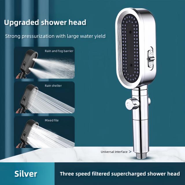 Chuveiro Portátil Pressurizado com Filtro e Três Velocidades - Acessórios para Banheiro e Aquecimento de Água