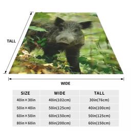 Cobertor fino leve para cama, Javali, Porco de caça, Animais, Natureza, Sofá, Cama, Tapete - Image 6