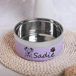 Alimentador personalizado de aço inoxidável, tigela de comida para cães, nome personalizado, tigela de água para cães, alimentação e rega - Image 3