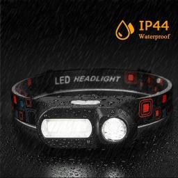 Lanterna LED com bateria recarregável, Farol de lanterna portátil, Farol de acampamento ao ar livre, 5 modos, 18650, USB - Image 4