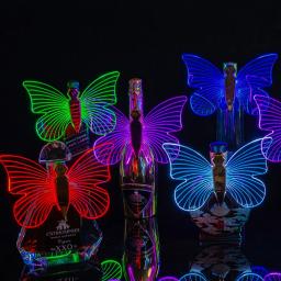 Recarregável LED Borboleta Asas, Champagne Garrafa Sparklers Luz, asas do anjo, incandescência Wine Cap Serviço, Strobe Baton, Topper Luz - Image 4