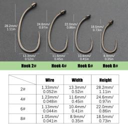 10 pçs carpa pesca klor gancho liga de aço pesca farpado método alimentador carpa equipamento cabelo acessórios anzol para equipamento pesca - Image 3