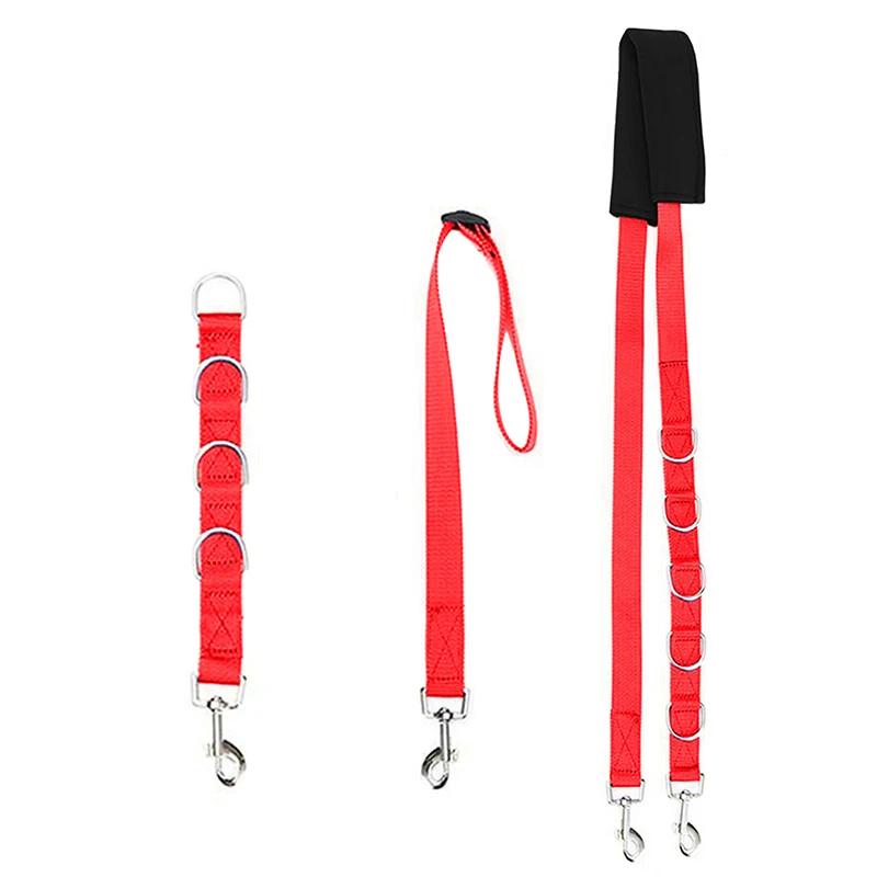 Pet ajustável cão grooming barriga cinta d-anéis faixa de banho tamanho livre pet tração cinto coleira cão arnês 3pcs - Image 1