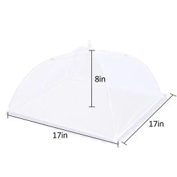 Tampas de comida para piquenique para fora, malha, Pop Up Fine Fly Net para frutas, Tela dobrável, Tenda de comida guarda-chuva, 17 ", 3 pacotes, 6 pacotes, 12 pacotes - Image 2