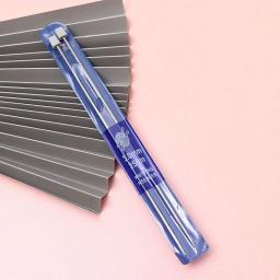 2 Pçs/set Aço Inoxidável Reta Tecer Camisola Crochet Hooks Agulhas de Tricô DIY Ferramentas Acessórios De Metal Crochê Tricô - Image 3