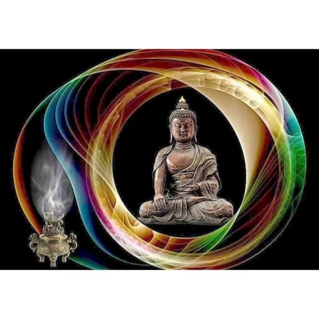 Kit de Pintura a Óleo para Adultos: Artesanato Flower e Buda com Colorir por Números para Decoração de Interiores