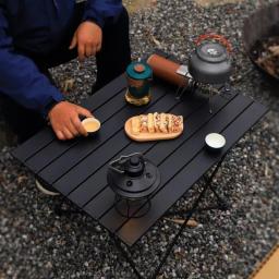 Mesas de armazenamento dobráveis ao ar livre mesa ultraleve acampamento piquenique churrasco mesas portáteis simples mesas de pesca móveis de acampamento - Image 2