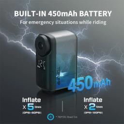 Topump tb2 pro mini bomba elétrica portátil para bicicleta inflador de pneus sem fio 120psi max 450mah bateria com tela carregamento rápido - Image 6