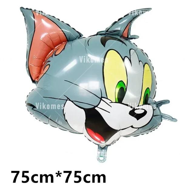 Decorações de Festa Disney com Tom e Jerry: Banner de Aniversário, Toppers de Bolo e Louça Descartável