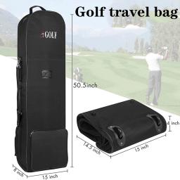 Bolsa de viagem para golfe, bolsa dobrável para transporte aéreo, capa para taco de golfe, bolsa de transporte aéreo com roda... - Image 5