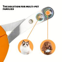 Cortadores de unhas antiderrapantes ergonômicos profissionais para gatos e cães, Duplo Circular Cut Hole, Cortador de unhas, Ferramentas de preparação - Image 4