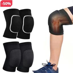 Joelheiras antiderrapantes para homens e mulheres, joelheira esportiva, suporte de joelho, equipamento de fitness, basquete, protetor de cinta, inverno, 2pcs set - Image 3