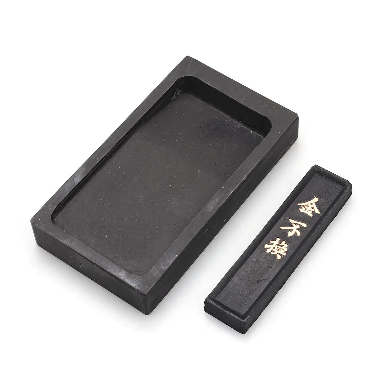 2 pçs 5 Polegada premium durável inkstone pedras de tinta tradicional chinesa com vara de tinta para caligrafia chinesa e pintura - Image 1