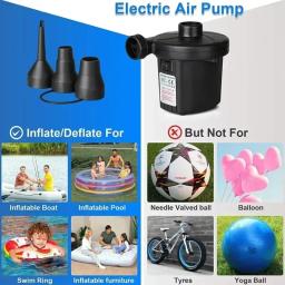 Bomba inflável elétrica mini almofada de ar portátil bomba acampamento enchimento rápido colchão piscina ventilador enchimento ar injector - Image 4
