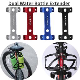 Mtb bicicleta garrafa gaiola extensão rack de liga alumínio mountain bike copo água chaleira titular extensor quadro ciclismo acessórios - Image 1