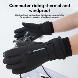Nofoxo inverno luvas de esqui térmica à prova dwaterproof água tela toque luvas esportes ao ar livre quente ciclismo pesca correndo luvas das mulheres dos homens - Image 3
