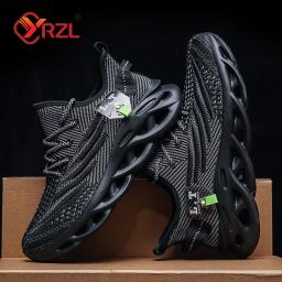 YRZL-Tênis de Malha Respirável Leve Masculina, Sapatos Esportivos Confortáveis, Tênis de Corrida, Ao Ar Livre, Tamanho Grande, Aumentar, Unissex - Image 2
