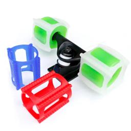 4 pçs/set skate roda capa para iniciantes golfinho pulando artefato retentor roda bloqueio treinador skate assistido - Image 2