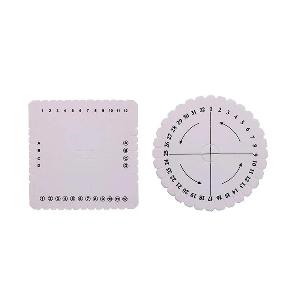 2/4 pçs disco/disco trança redonda quadrada kumihimo miçangas cabo bandeja placa diy corda trançada artesanal artesanato diy jóias desgin placa - Image 1