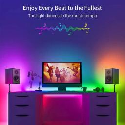 Smart RGB Color Changing LED Strip Lights, Baixa Tensão, Controle APP, Decoração de Casa, TV, Festa, Festival, com Bateria, 5V - Image 4