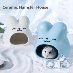 Casa De Hamster De Cerâmica, Gaiola De Animais Pequena, Suprimentos De Paisagismo, Acessórios De Rato, Esquilos, Anão, Rato Ninho, Quatro Estações - Image 1