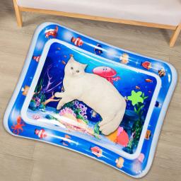 Water Playing Mat for Cat, Sensory Play Mat para Cat, PVC, Ocean Fish Crawling Induction, Brinquedo interativo - Image 1
