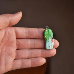 Criativo mini faca dobrável pingente chaveiro padrão bonito repolho canivete de aço inoxidável acessórios para ferramentas portáteis ao ar livre - Image 3