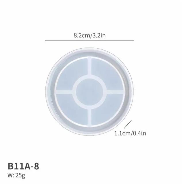 Molde Hexagonal de Silicone para Coasters e Armazenamento - DIY em Resina Epóxi, Gesso e Concreto