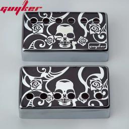 Guyker-Humbucker Captador Capa para Guitarra Elétrica, Ponte Cupronickel e Pescoço Pickups Frame Set, Pole Spacing, 50mm e 52mm, LP - Image 2