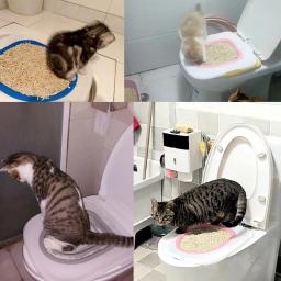 Treinador De Banheiro De Gato Reutilizável, Caixa De Areia, Treinamento De Banheiro De Gato, Instalação Simples, Artefato Aberto De Criação De Gato - Image 6