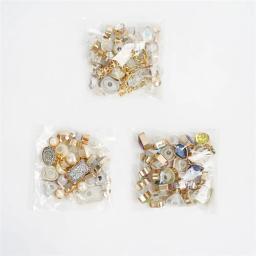 Bling Rhinestone Buraco Sapatos Charm Buckles Cristal Metal Cadeia Buraco Sapatos Acessórios DIY Pérola Sandálias Flor Decorações - Image 5