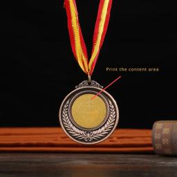 Medalha de Metal de Alto Grau, Ouro, Prata e Bronze, Comemorativa para Eventos Esportivos Escolares Impressão Gratuita - Image 3