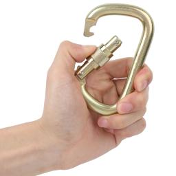 D Shaped Mosquetão para Escalada, Rolamento de Alta Resistência, Aço Master Buckle, Montanhismo, 45KN - Image 4