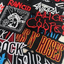 Rock Band Bordados Listras, Ferro em Adesivos, Música Badge Roupas Apliques, Suprimentos de costura DIY, 25Pcs por lote - Image 2
