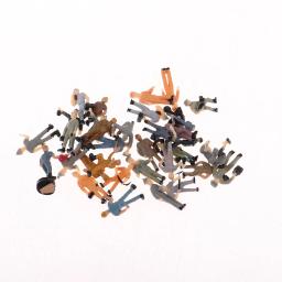 Miniatura Pessoas Modelo Trabalhador Estatuetas, DIY Acessórios, Assorted Cenário, Trem Diorama, HO Escala, 1:87, 25Pcs - Image 6