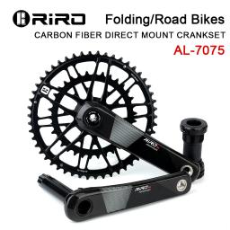 Riro manivela de fibra de carbono para bicicleta de estrada, 11/12 velocidades 50-34/53-39t, montagem direta, 170mm 46/48/50/52t, peças de bicicleta - Image 1