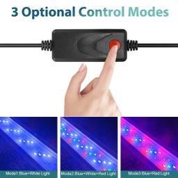 Super Slim LED Iluminação para Aquário, Rgb Aquatic Plant Light, extensível, clipe impermeável para aquário, 90-260V, luzes coloridas, 18-58cm - Image 6