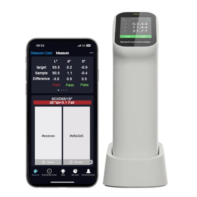 Colorímetro Portátil Touch Screen para Medição de Cores em Pintura, Impressão, Plástico, Têxtil e Controle de Qualidade
