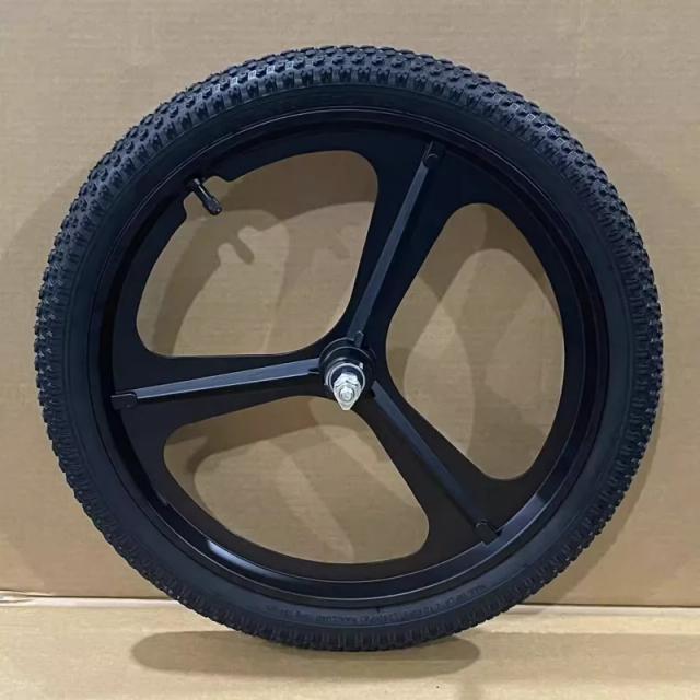Rodas de Bicicleta Integradas em Liga de Magnésio e Alumínio com Pneus e Freio a Disco, Personalizáveis em 12, 14 e 16 Polegadas