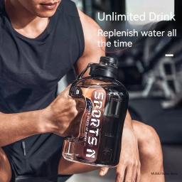 1.7l/2.7l/4l/5l esportes garrafa de água ginásio ciclismo copo portátil grande capacidade garrafa de água para fitness acampamento masculino água kellte - Image 1