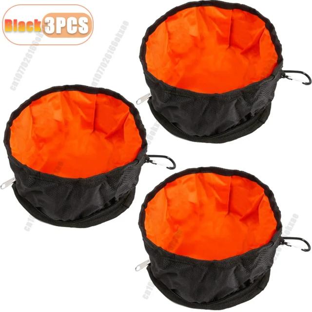 Tigela Dobrável Portátil Impermeável para Cachorro - Ideal para Viagens com Comida e Água, Suprimentos Práticos para Animais (1-30 unidades)