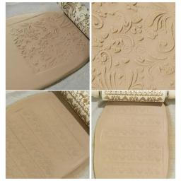 Cerâmica Arte Madeira Textura Rolo, Elementos De Natal De Alívio, Rod Em Relevo, Lama Rolling Pin, Ferramentas De Cerâmica DIY - Image 6