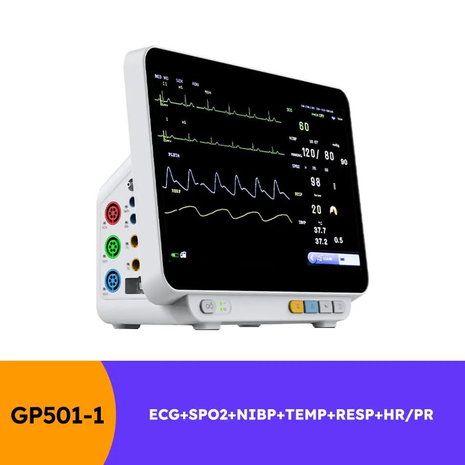 Monitor de Eletrocardiograma Animal, Respiração De Freqüência Cardíaca, Oxigênio Sanguíneo, Pressão Arterial e Temperatura Corporal, Equipamento Veterinário - Image 1
