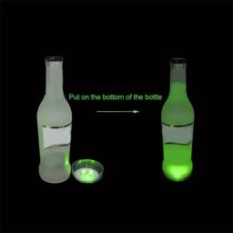 Luminous Garrafa Adesivos Luzes, LED Coaster, 6cm Lâmpadas para Xmas Bar, KTV, Festa de Casamento, Cocktail Drink Copos, Decoração Vaso, 20 Pcs, 1Pc - Image 5