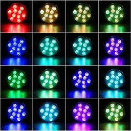 O rgb do controlo a distância conduziu a lâmpada subaquática, 10led, subaquático, peixes, barco, carro, vaso, aquário, decorativo - Image 2