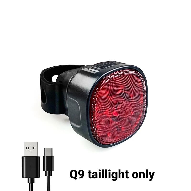 Cyclami luz da bicicleta recarregável à prova dwaterproof água luz dianteira com conjunto lanterna conjunto de luz da bicicleta ciclismo led q9 - Image 1