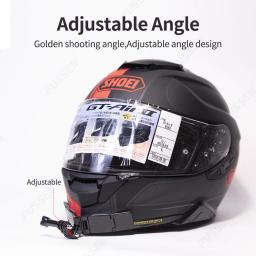 TUYU-Motocicleta Bicicleta Capacete Chin Mount, Câmera Acessórios, GoPro Max Herói, 12, 11, 10, 9, 8, Insta360, X4, X3, Um RS, X2, DJI AKASO - Image 2